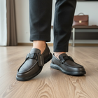 UW Signature Men`s Leather Casual Shoes with Chunky Sole All Day Comfort|5851