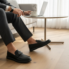 UW Signature Men`s Leather Casual Shoes with Chunky Sole All Day Comfort|5851