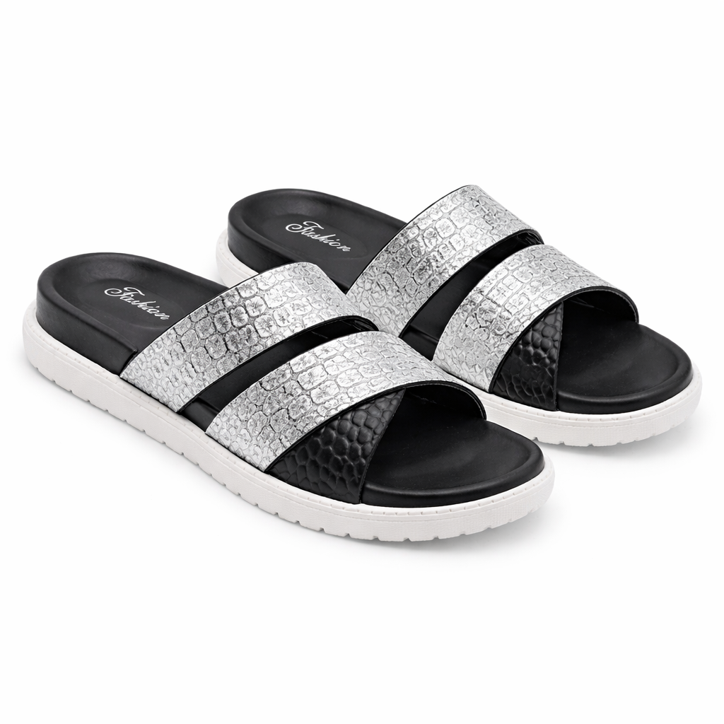 Women’s Fashion Double Strap Comfort Slides|Zee-353