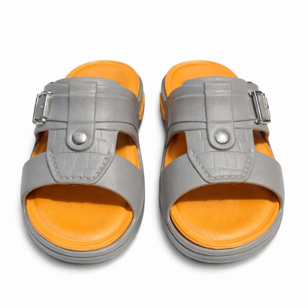 Premium EVR Dual-Buckle Comfort Slides with Cushioned Footbed|ZEE-5033