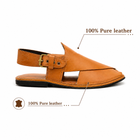 Urban Walk Premium Leather Peshawari Sandal Classic Tan|KC-56