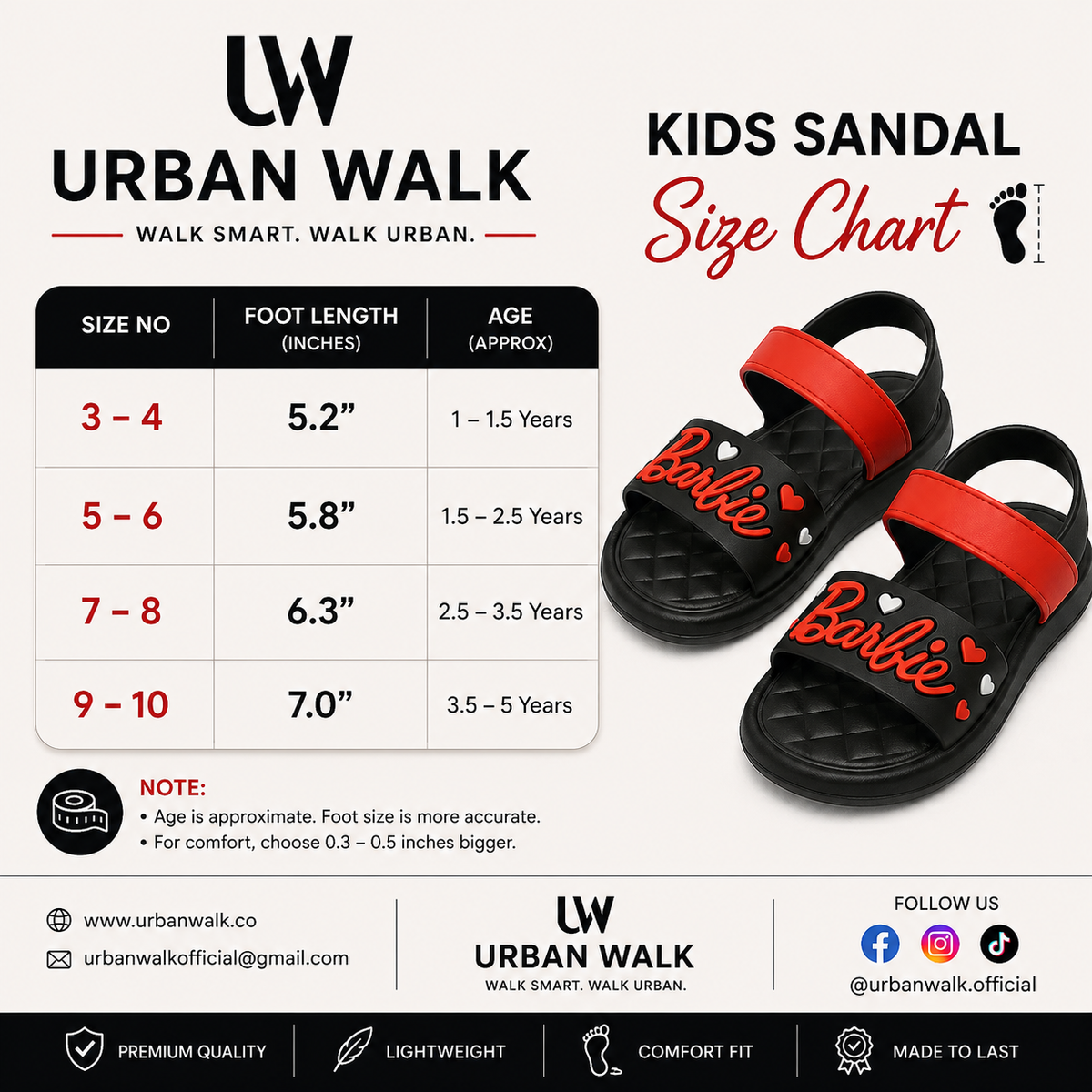 Kids Barbie Light Weight "Anti-Skid" EVR Sandals|WJ-1401