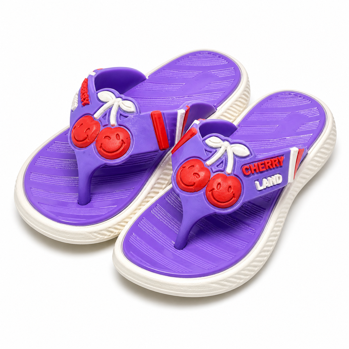 Cherry Land Kids' Smiley Face Platform Flip-Flops|SB-002
