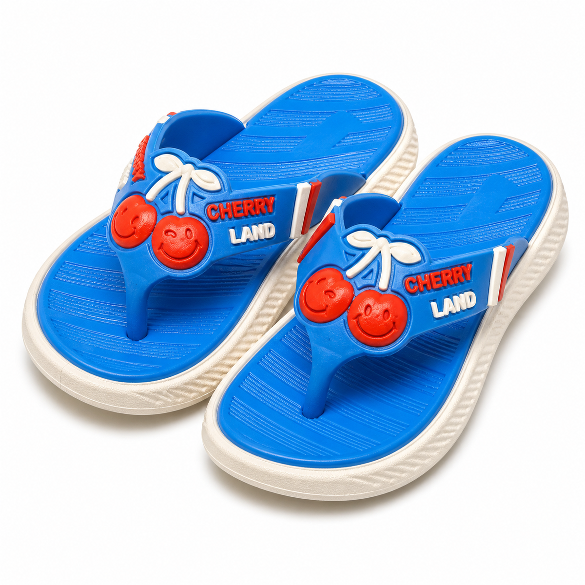 Cherry Land Kids' Smiley Face Platform Flip-Flops|SB-002