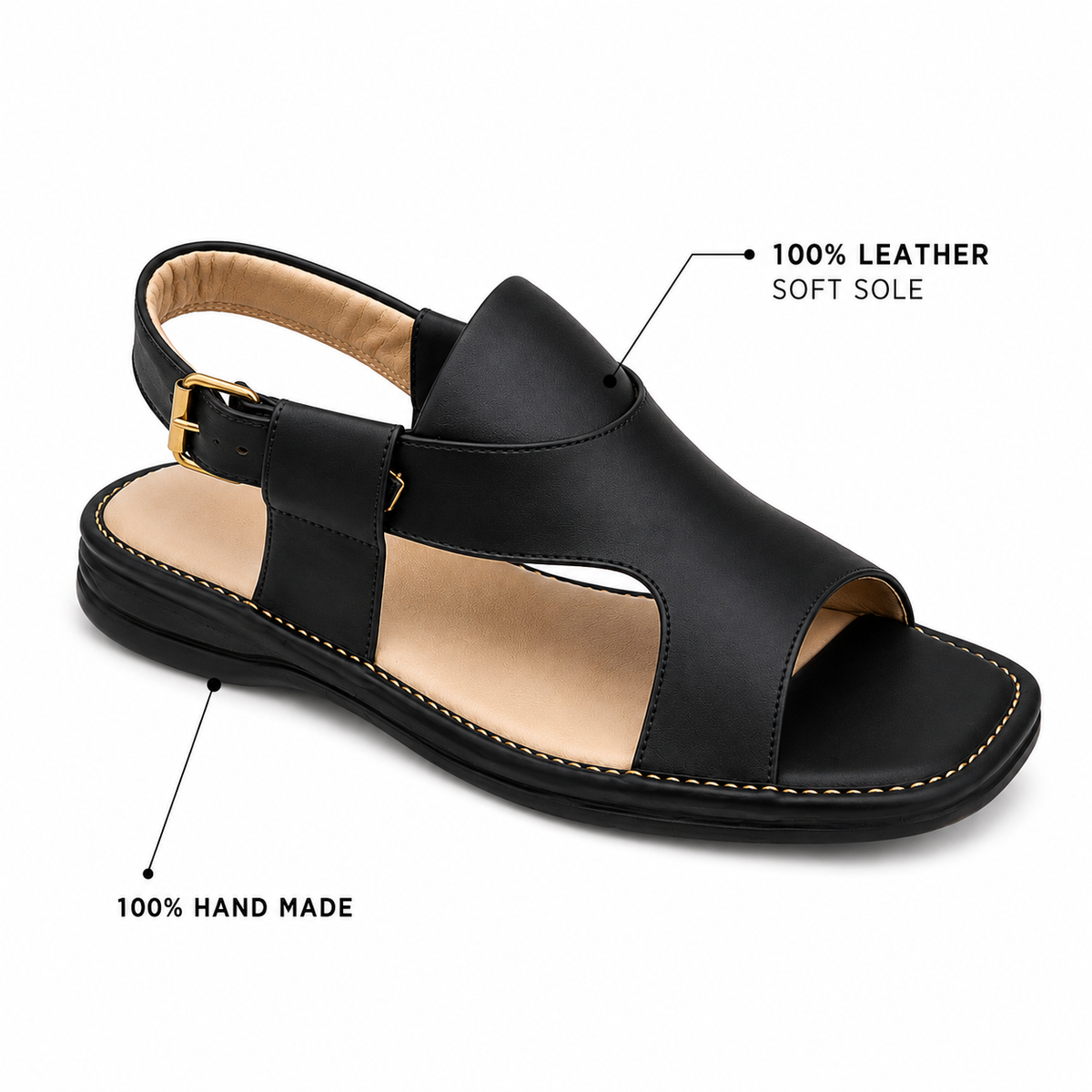 Urban Walk Premium Handmade Leather Sandal Soft Sole Comfort Peshawari Style|KC-60