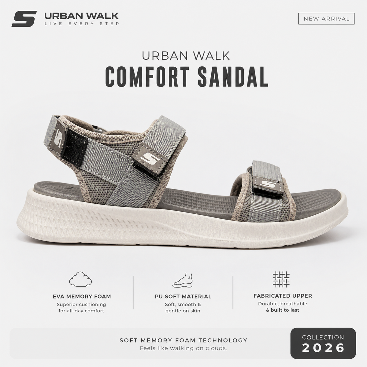 Urban Walk Comfort Trek Sandal – Ultra Soft EVA Memory Foam Sandal|Next-S111
