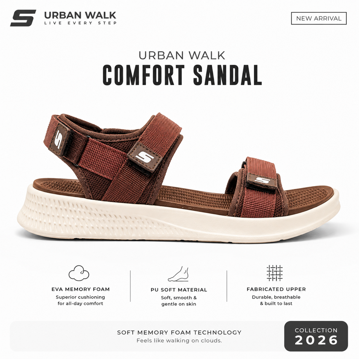 Urban Walk Comfort Trek Sandal – Ultra Soft EVA Memory Foam Sandal|Next-S111