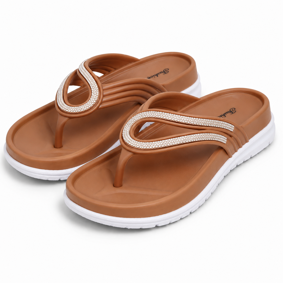 Luna Luxe Rhinestone Infinity Strap Sandals|ZEE-642
