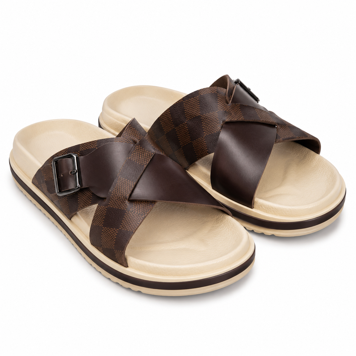 Urban Walk Premium Men’s Cross-Strap Sandals|CR-01