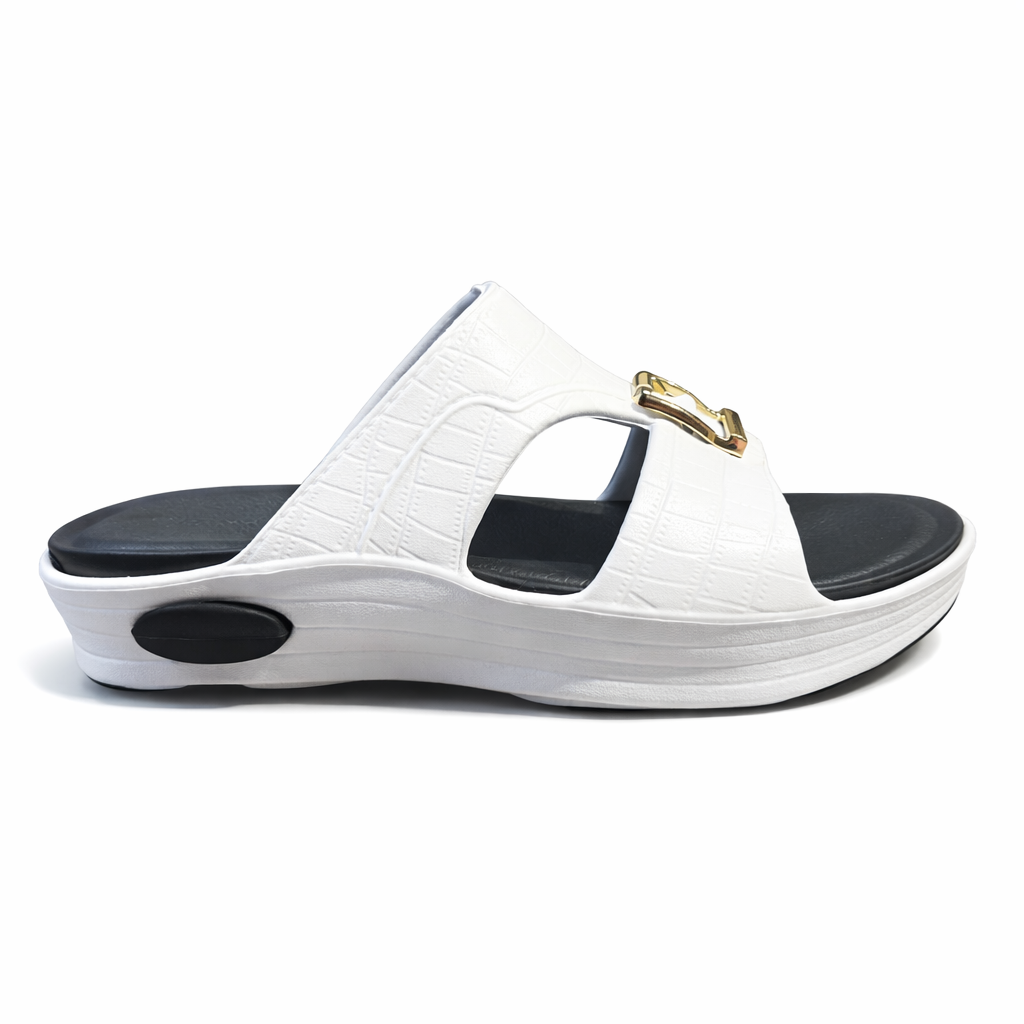Men comfort slippers with cushioned footbed