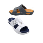Premium EVR Dual-Buckle Comfort Slides with Cushioned Footbed|ZEE-5033