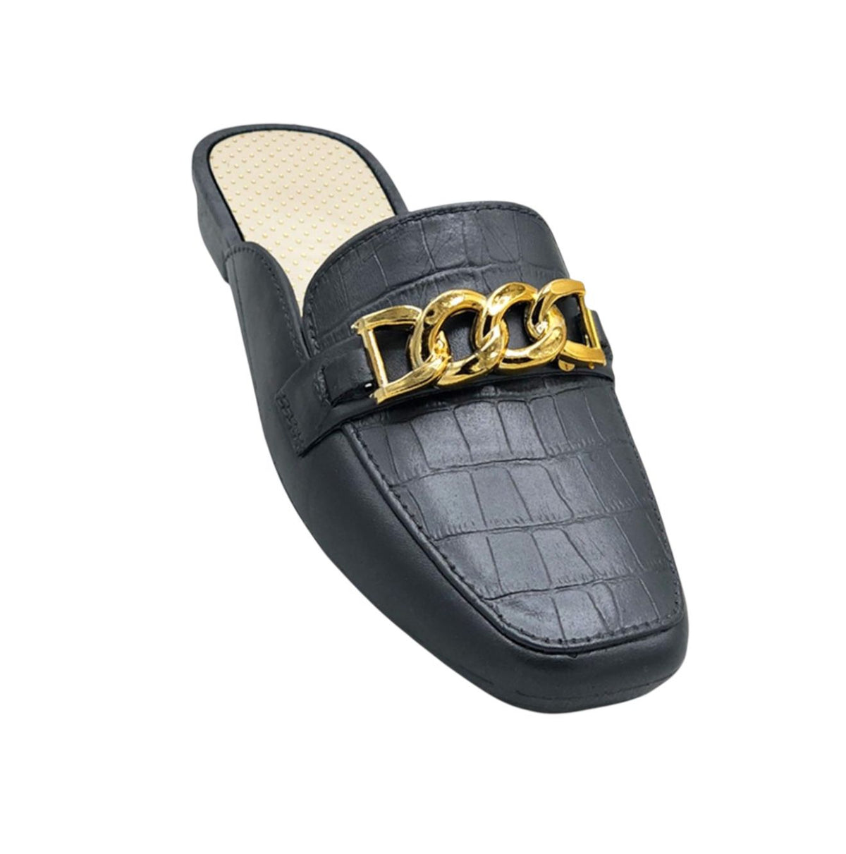 Premium PVC Chain Slip-On Mules|ZEE-344