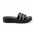 Urban Walk Women’s Cushioned Slides with Crystal Straps| Zee-256