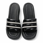 Urban Walk Women’s Cushioned Slides with Crystal Straps| Zee-256