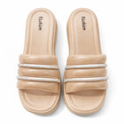 Urban Walk Women’s Cushioned Slides with Crystal Straps| Zee-256