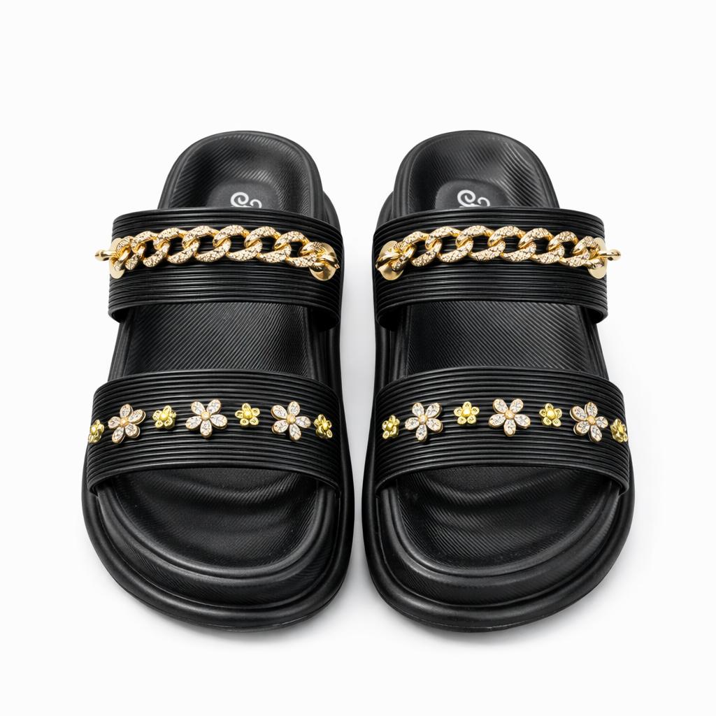Urban Walk Women’s Luxury Chain Slide Slippers|Zee-251