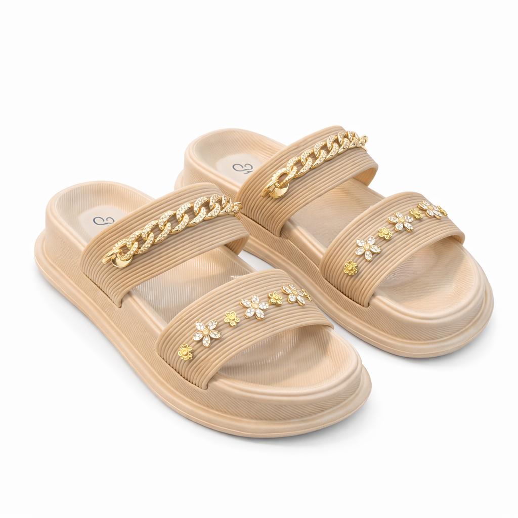 Urban Walk Women’s Luxury Chain Slide Slippers|Zee-251