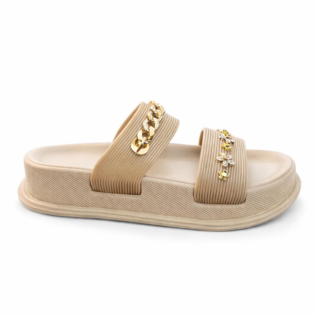 Urban Walk Women’s Luxury Chain Slide Slippers|Zee-251
