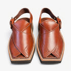 Premium Brown Leather Peshawari Chappal for Men – Handmade-KC-11