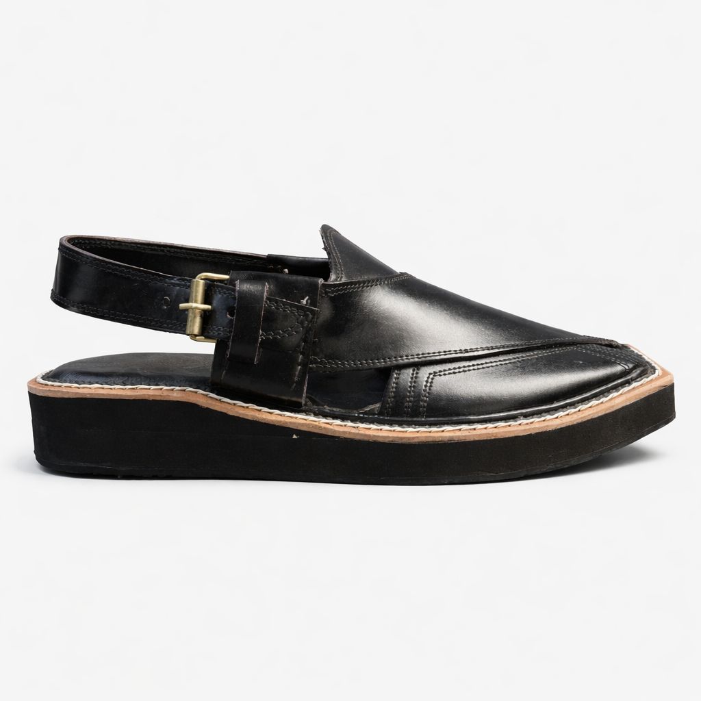Premium Brown Leather Peshawari Chappal for Men – Handmade-KC-11