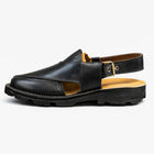 Premium Black Leather Peshawari Chappal for Men – Handmade-KC-33
