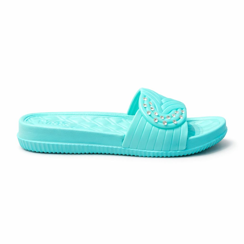 Girls' Sparkling Aqua Comfort Slides – Perfect for Daily Play|WJ-1202