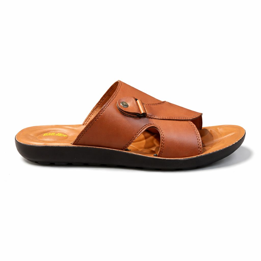 Signature Cross-Strap Tan Comfort Sandal|WF-806