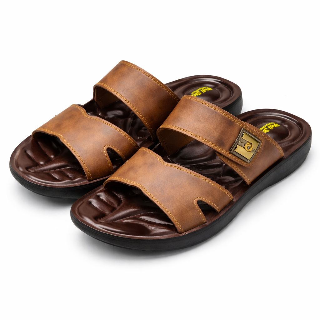 Classic Dual-Strap PU Leather Sandals|WF-805