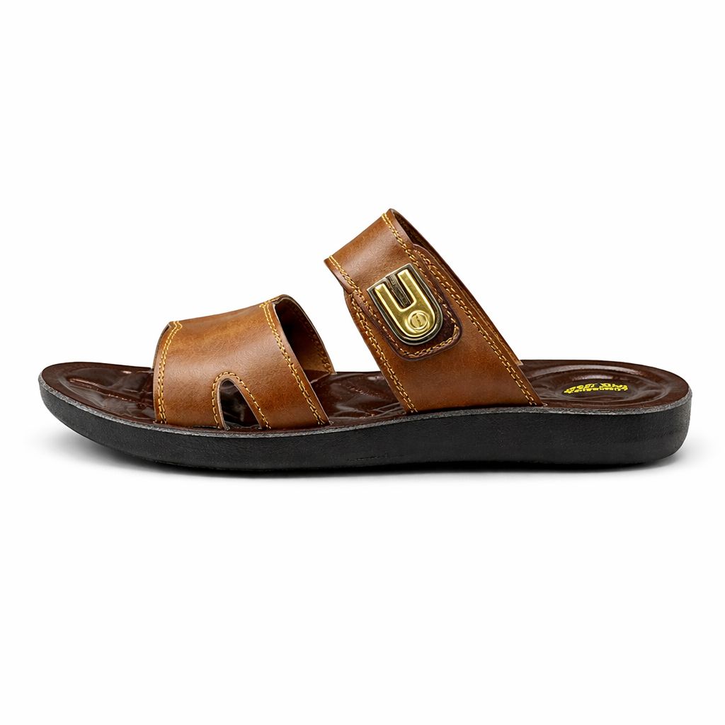 Classic Dual-Strap PU Leather Sandals|WF-805