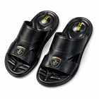 Elite Shield Black PU Comfort Sandals|WF-813