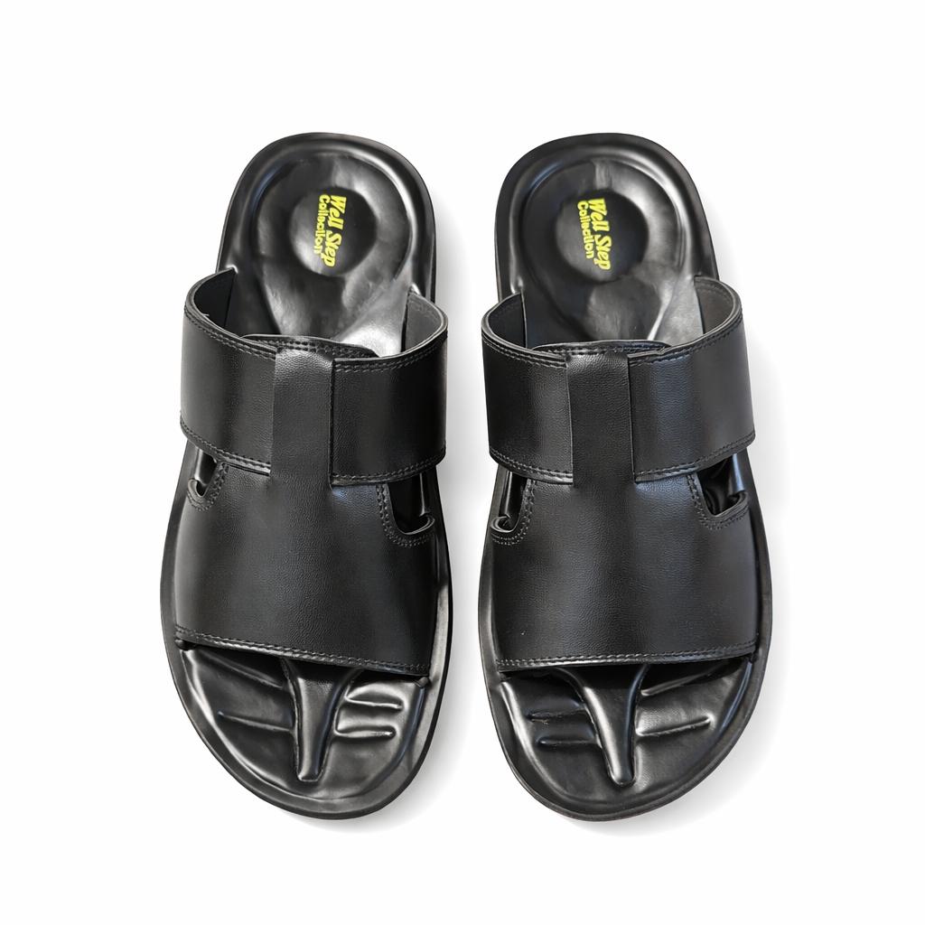 Men's Premium Black Comfort Sandals|WF-801