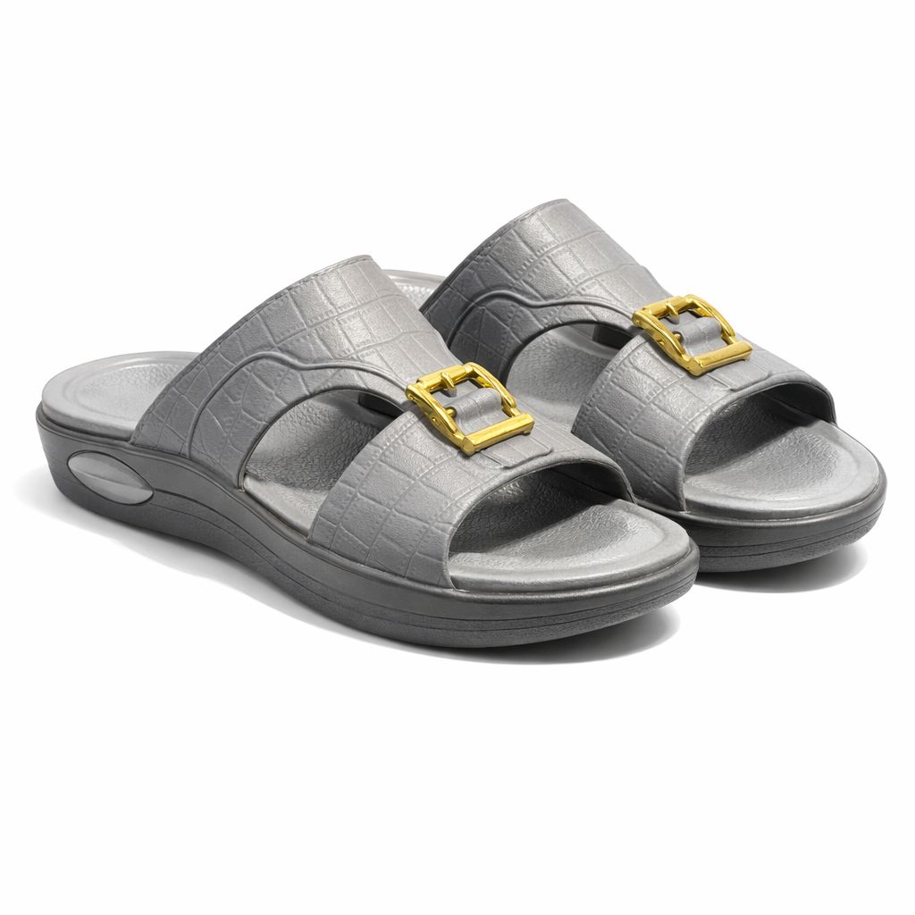 Men Arabic Style Comfort Slippers with Buckle | Soft Cushioned Sole|ZEE-5029