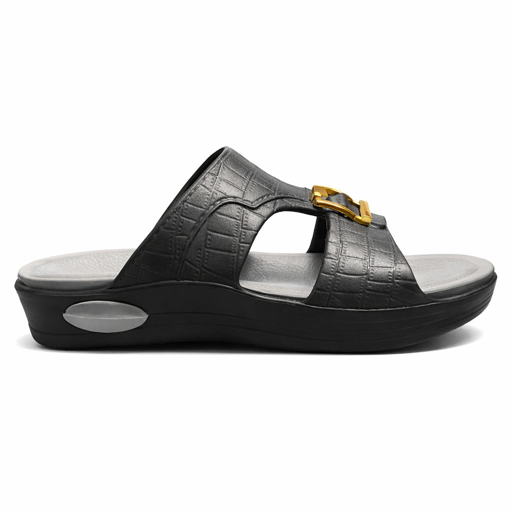 Men Arabic Style Comfort Slippers with Buckle | Soft Cushioned Sole|ZEE-5029