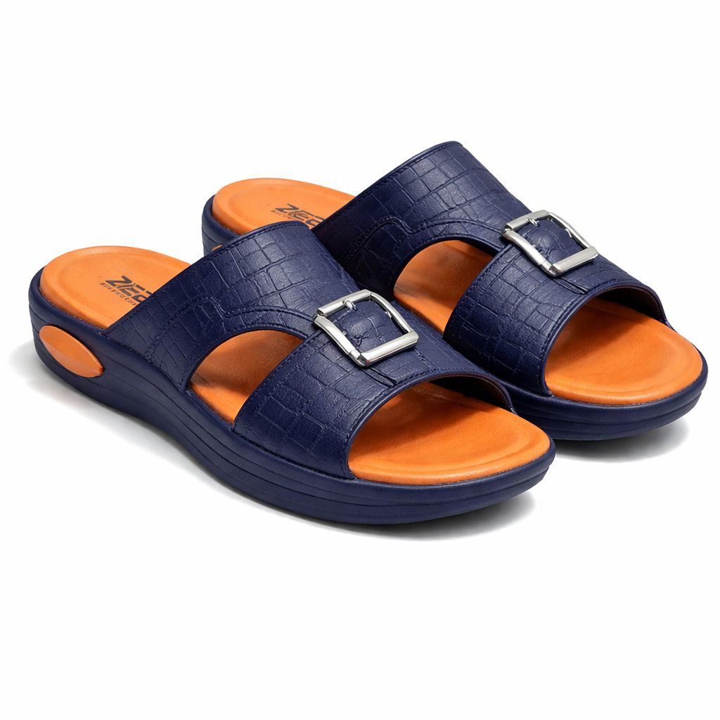 Men Arabic Style Comfort Slippers with Buckle | Soft Cushioned Sole|ZEE-5029